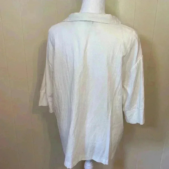 Misslook Off White Plus Sized 2XL 3/4 Sleeve Tunic Top. - Picture 2 of 10